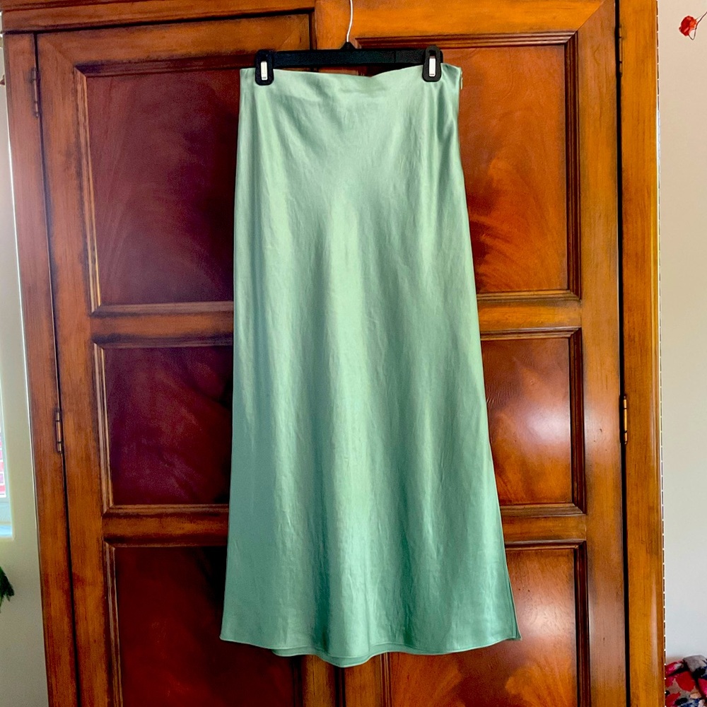 Vince Side Slit Slip Skirt